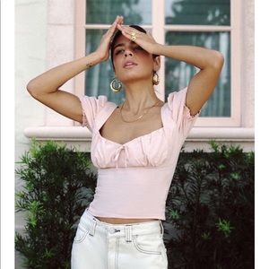 UO puff sleeve crop top
